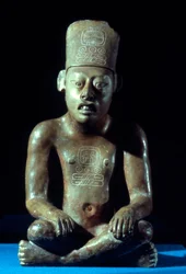 Statuette of a Scribe, sen klassisk periode (700-1000 e.Kr.) (keramikk)